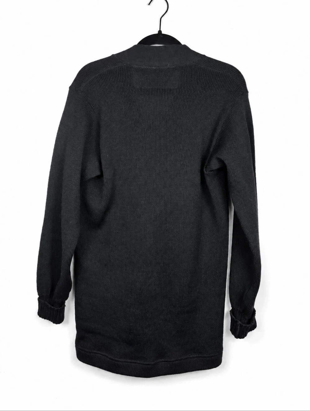 Vintage 1960s Burean Holloway Wool Varsity Cardigan Mens 42 Black Ivy Preppy